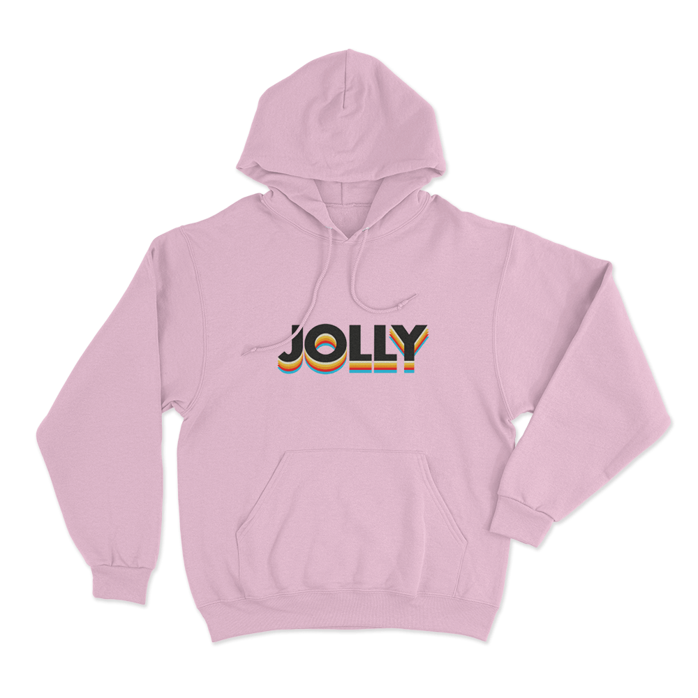 Jolly Classic Logo Unisex Hoodie Pink Jolly Classic Logo Unisex Hoodie Pink