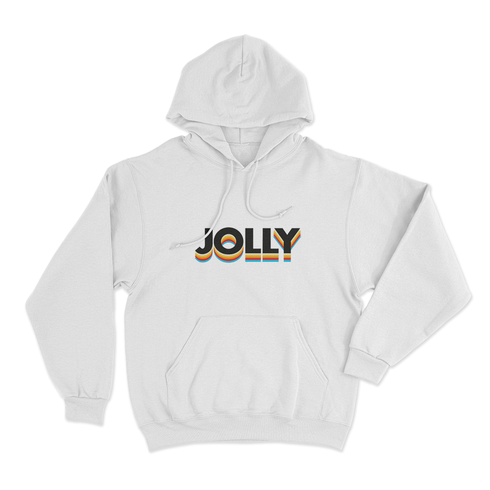 Jolly Classic Logo Unisex Hoodie White Jolly Classic Logo Unisex Hoodie White