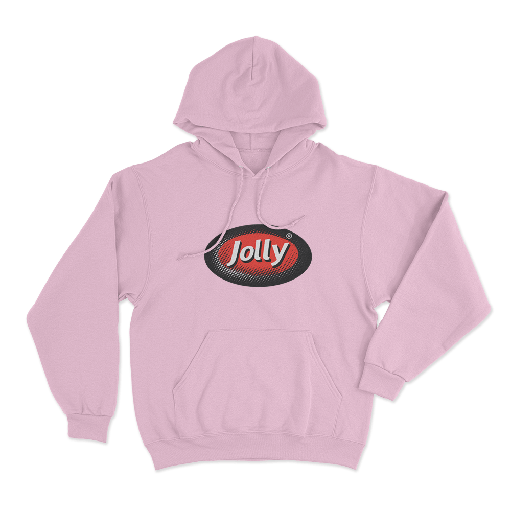 Jolly Classic Oval Logo Unisex Hoodie Pink Jolly Classic Oval Logo Unisex Hoodie Pink