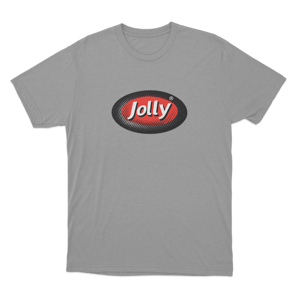 Jolly Classic Oval Logo Unisex T Shirt Grey Jolly Classic Oval Logo Unisex T Shirt Grey