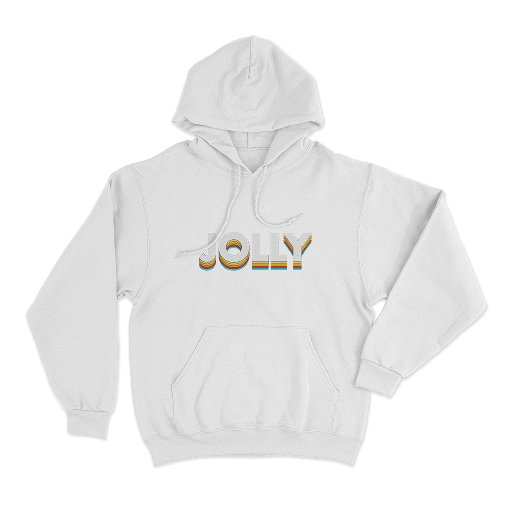 Jolly Logo Unisex Hoodie White Jolly Logo Unisex Hoodie White