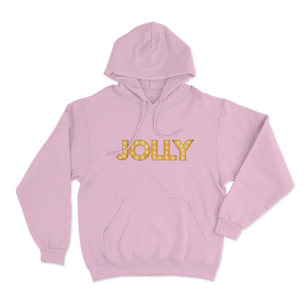 Jolly Marquee Lights Logo Unisex Hoodie Pink Jolly Marquee Lights Logo Unisex Hoodie Pink
