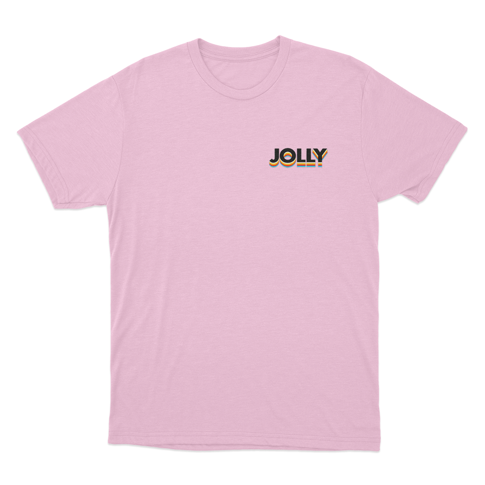 Jolly Small Classic Logo Unisex T Shirt Pink Jolly Small Classic Logo Unisex T Shirt Pink