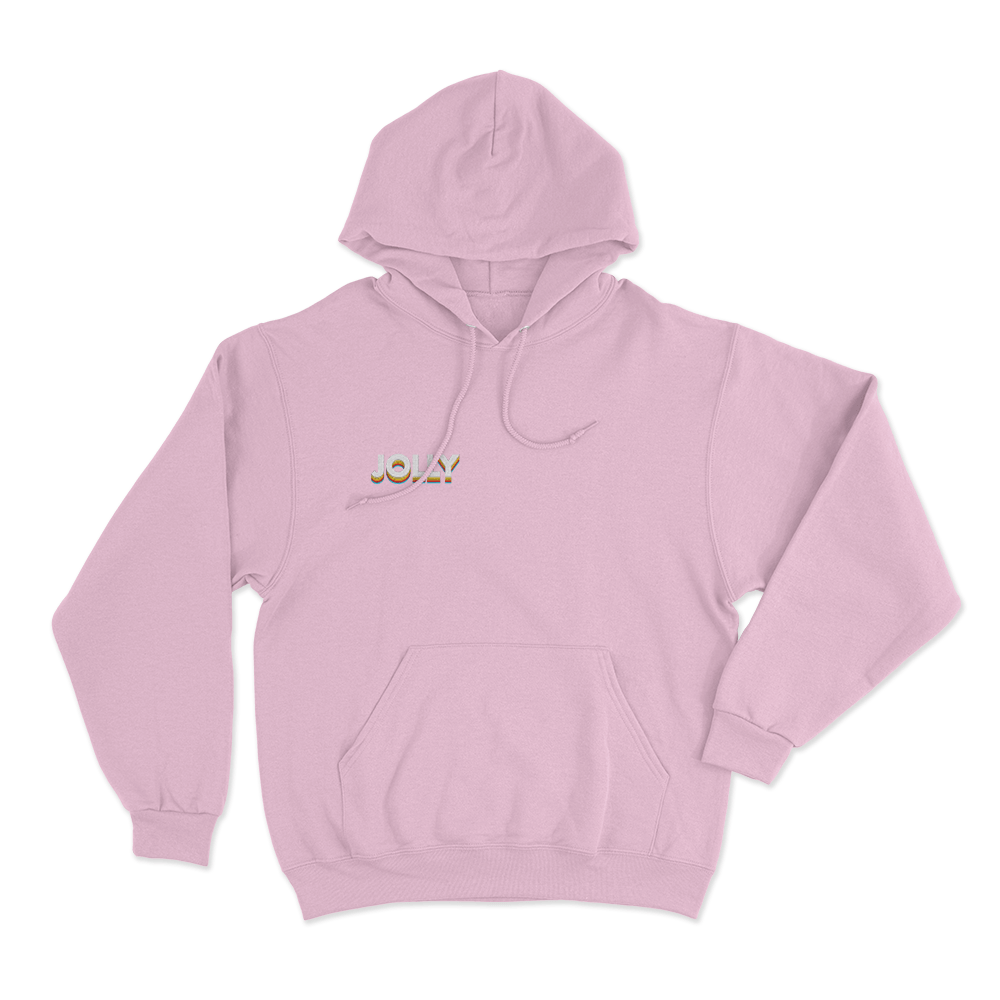 Jolly Small Logo Unisex Hoodie Pink Jolly Small Logo Unisex Hoodie Pink