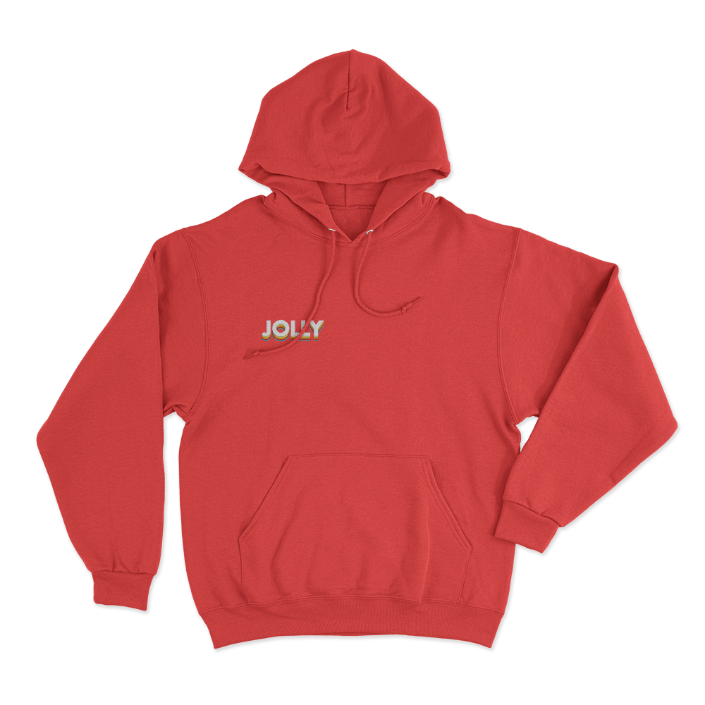Jolly Small Logo Unisex Hoodie Red Jolly Small Logo Unisex Hoodie Red